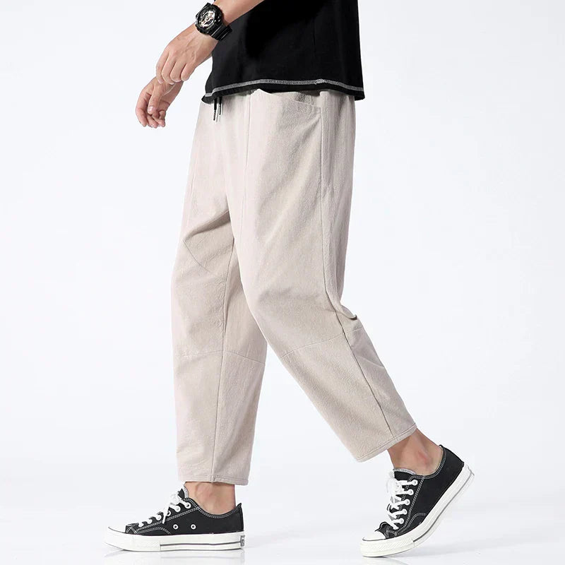 Kyoto Linen Cropped Pants