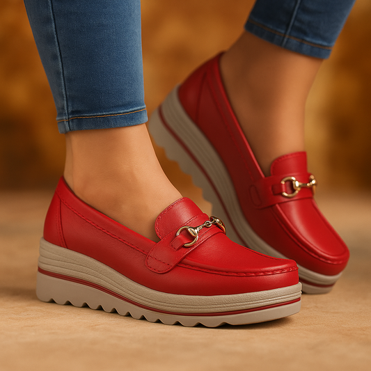 WalkEase Leather Loafers – Smooth Support Fit