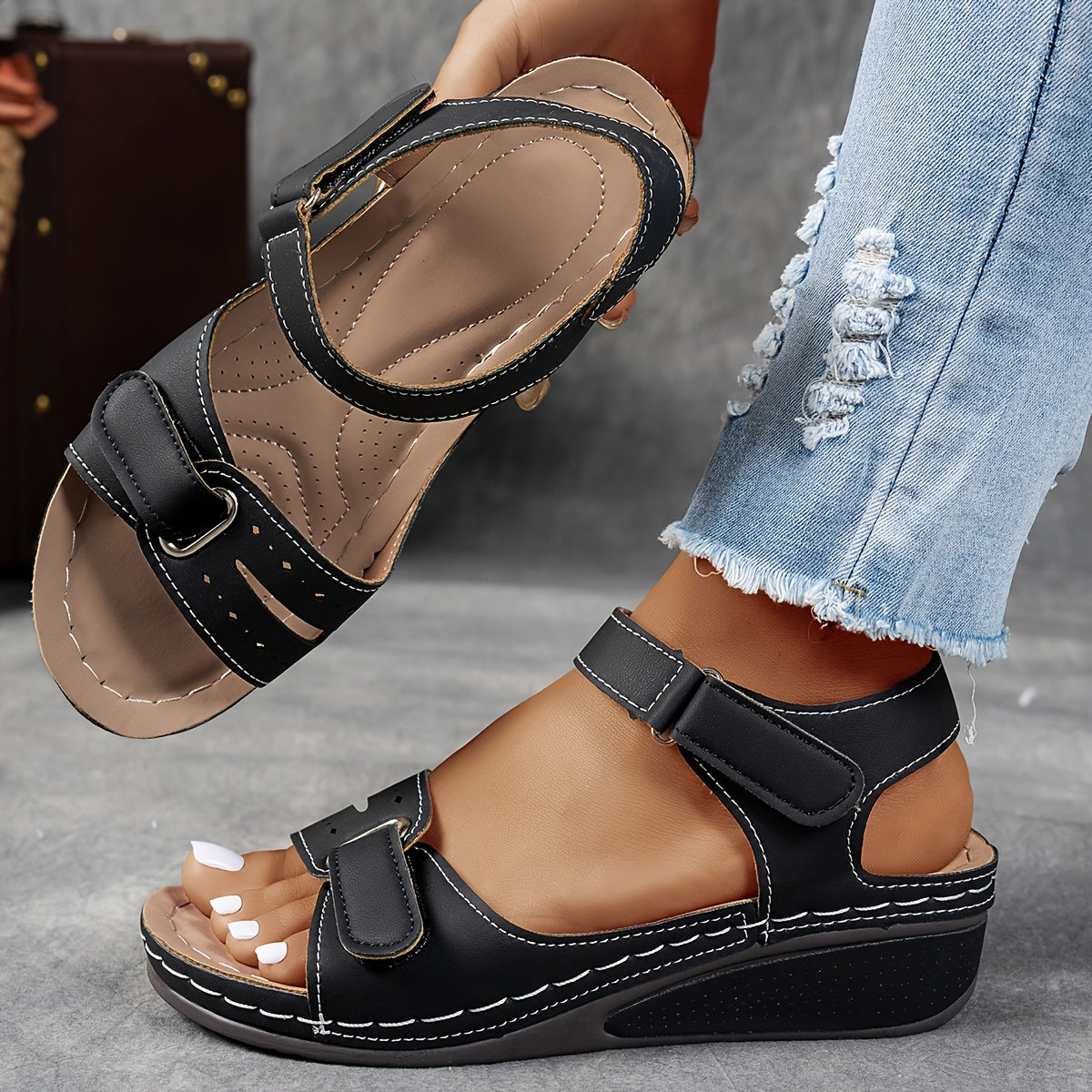 Cross-Strap Comfort Sandals