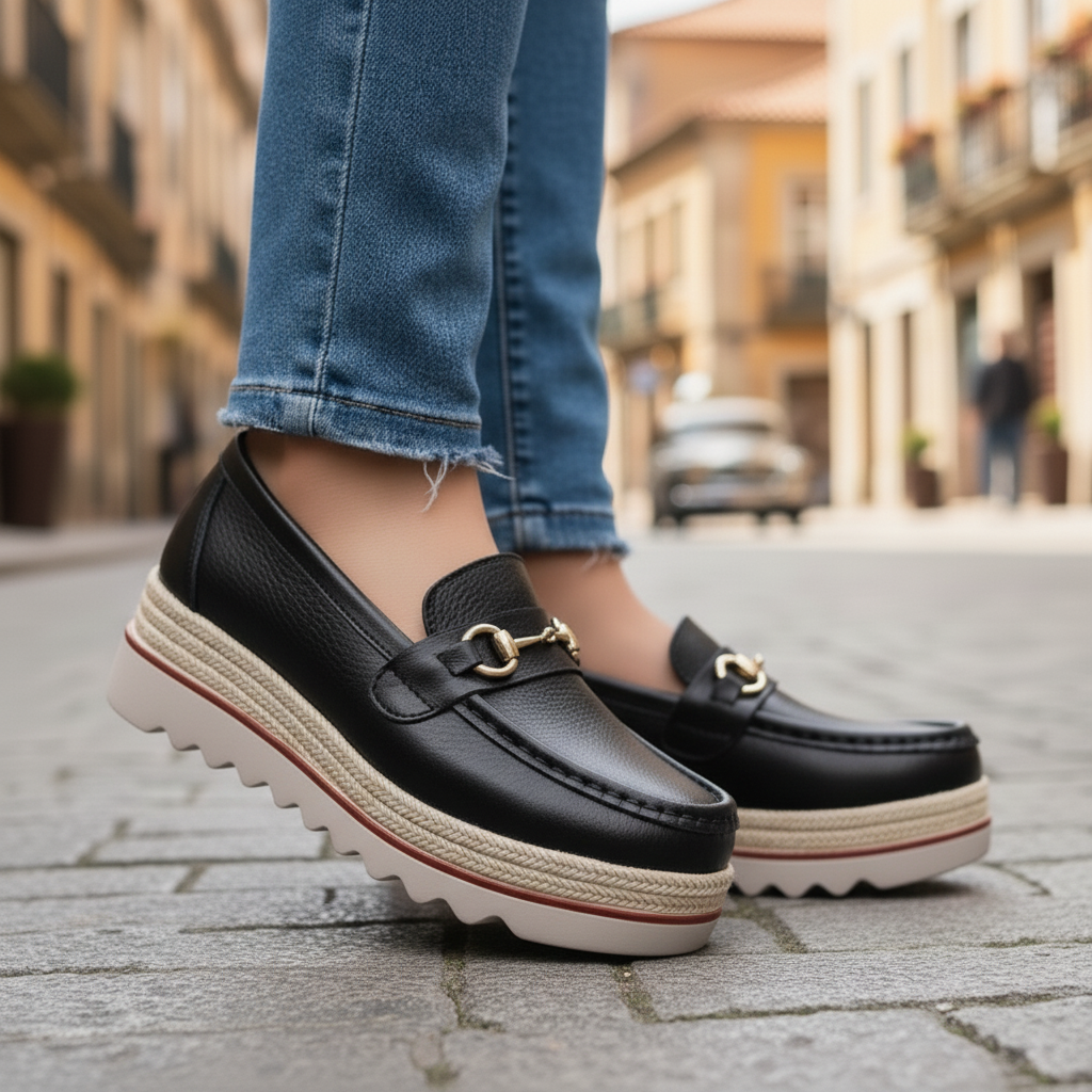 WalkEase Leather Loafers – Smooth Support Fit