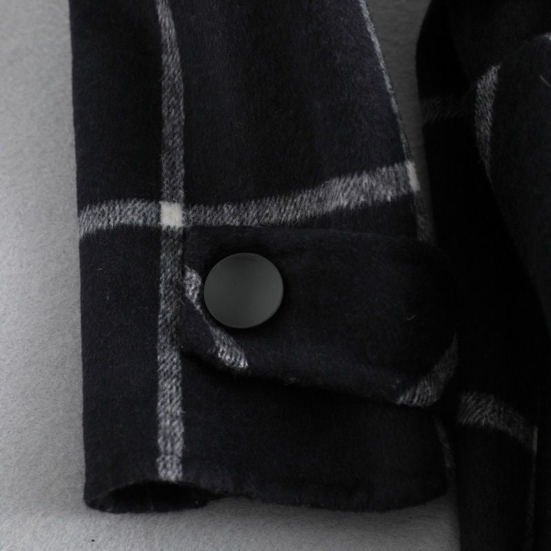 Valeria Elegant Wool Check Coat