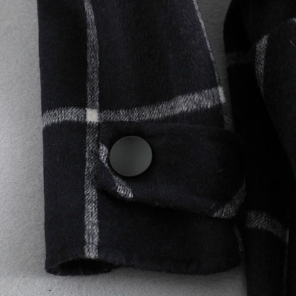 Valeria Elegant Wool Check Coat