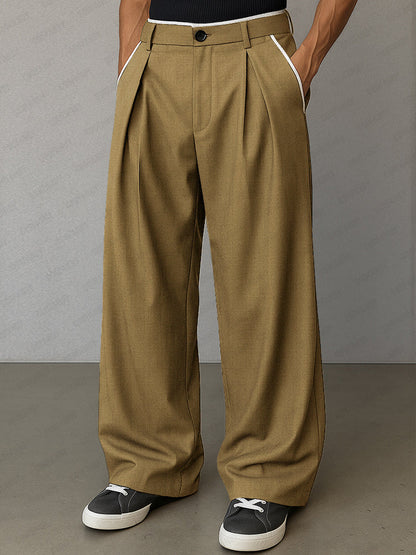 MonoEdge Straight Pants – Minimal Contrast Style