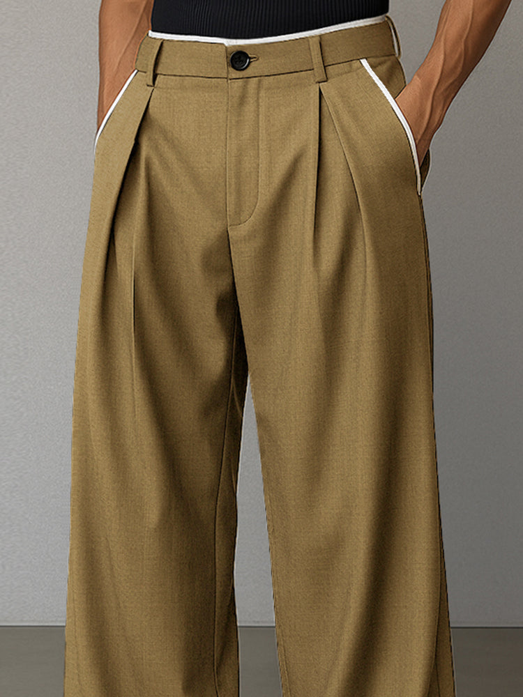 MonoEdge Straight Pants – Minimal Contrast Style
