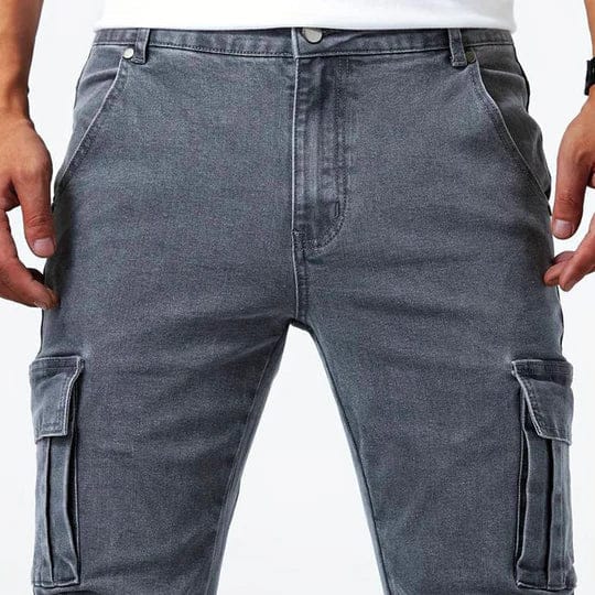 MetroFlex Cargo Denim Jeans – Relaxed Utility Fit