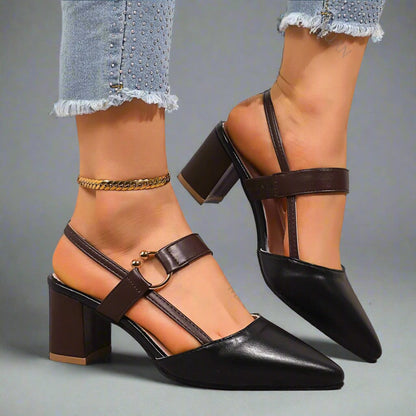 Viola Leather Heels