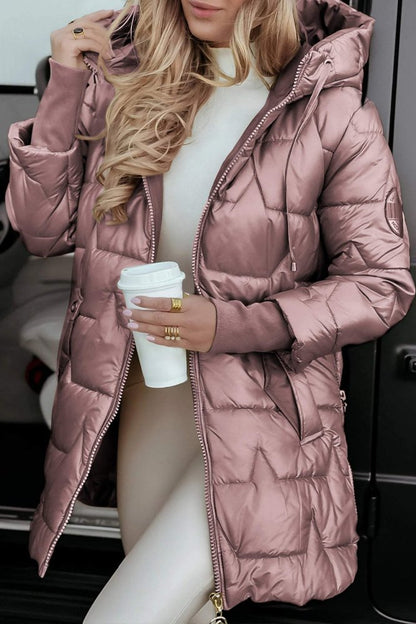 Aurora Hooded Quilt Coat