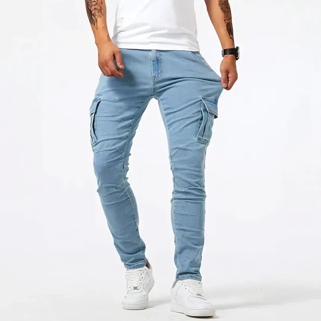 MetroFlex Cargo Denim Jeans – Relaxed Utility Fit