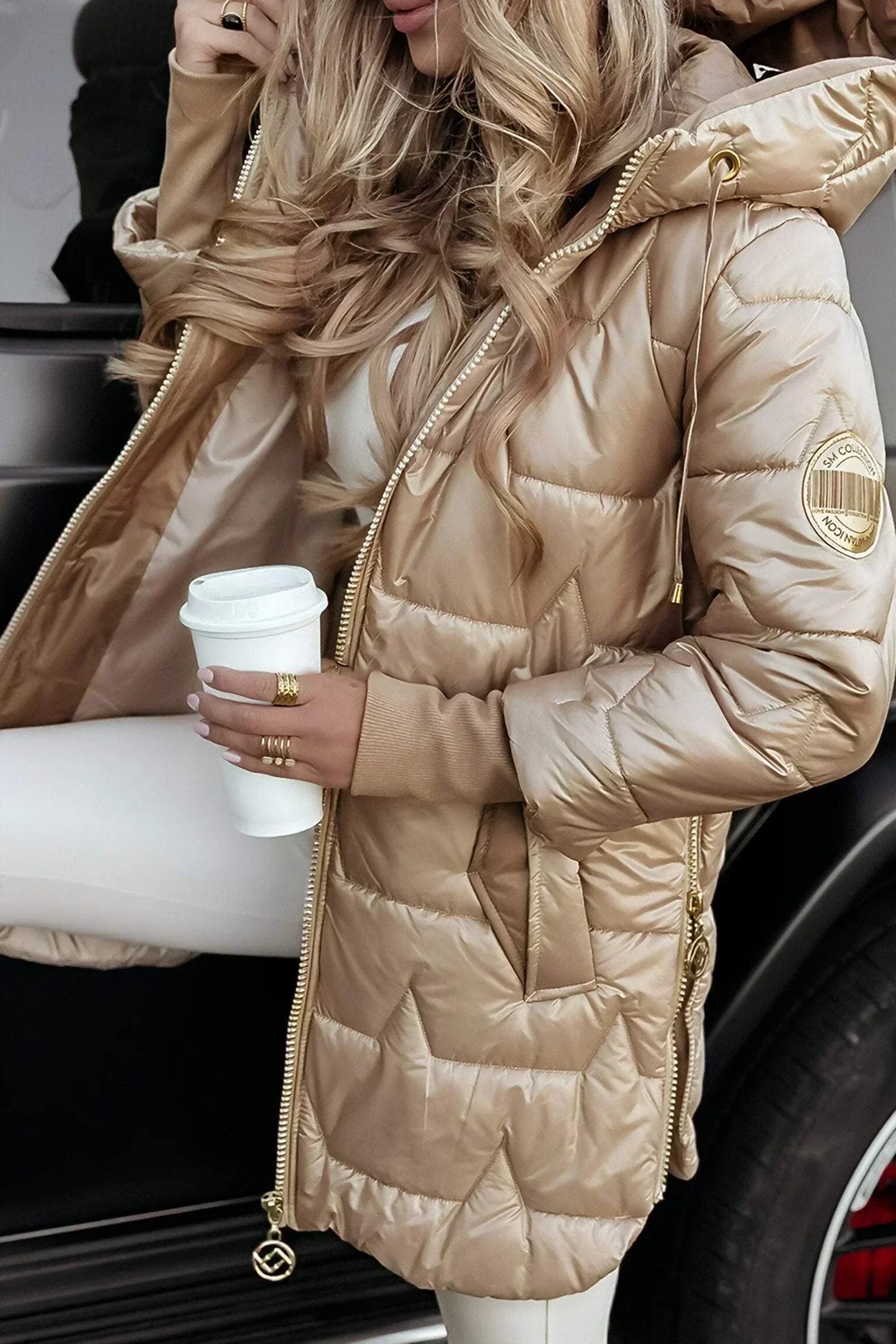 Aurora Hooded Quilt Coat